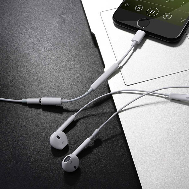 แปลงหูฟัง iPhone แบบหัวกลม Adapter Lightning สำหรับ iPhone
